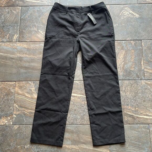 NWT Lulus So Get This Black High-Waisted Wide-Leg Trouser Pants size L - Picture 4 of 14